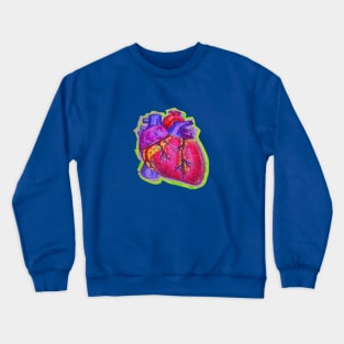 Anatomical Heart Doodle- Anatomy Med Drawing Crewneck Sweatshirt